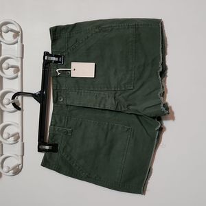 Forever 21 Green Button up Denim Shorts